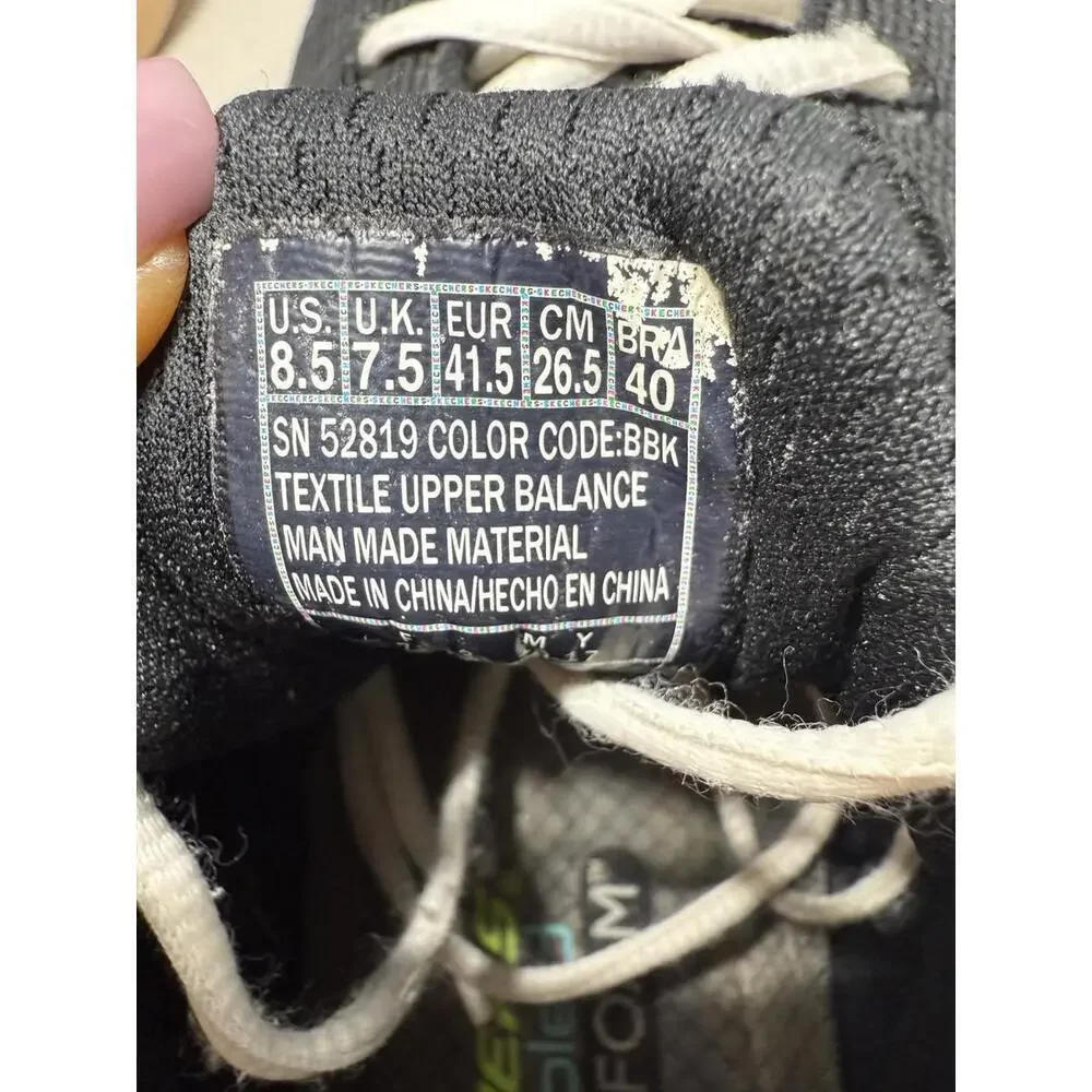 Skechers Overhaul Debbir Memory Foam Shoes Black‎ Sz 8.5